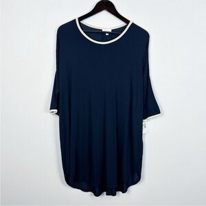 Naked Sleepwear Modal Sleepshirt Navy Blue Size Small